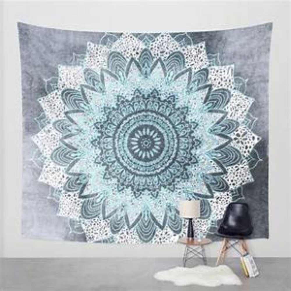 Blue and White Wall Tapestry